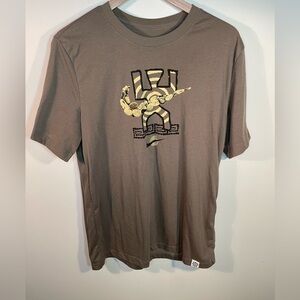 Nike Dri-Fit Training Mens Large Brown T-shirt Just Do It Aztec Print